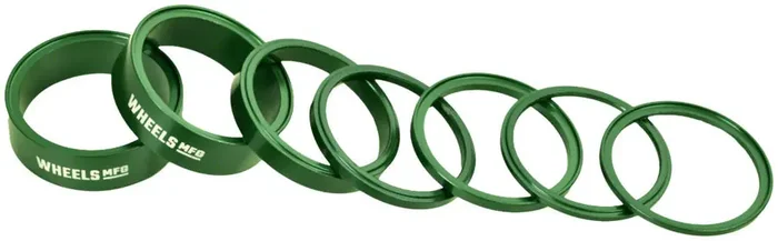 Wheels Manufacturing StackRight Headset Spacer Kit – Green