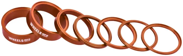 Wheels Manufacturing StackRight Headset Spacer Kit – Orange