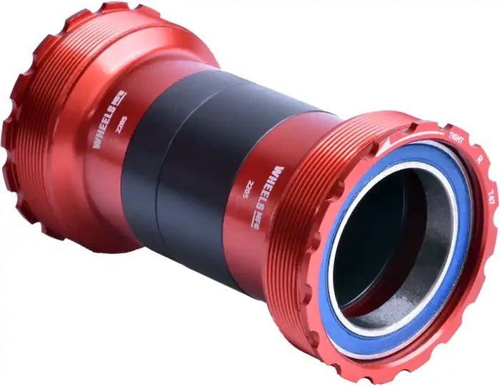 Wheels Manufacturing T47 Inboard Bottom Bracket – For 30mm Spindle ABEC-3 Bearings Fits Frames 68mm-132mm BB Shells Red