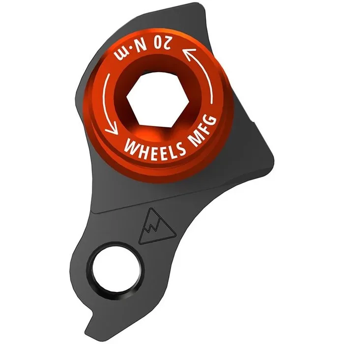 Wheels Manufacturing Universal Derailleur Hanger – 404-3 For Frames designed to accept SRAM UDH Black/Orange