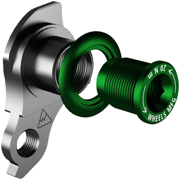 Wheels Manufacturing Universal Derailleur Hanger – 487-9 For Trek ABP MTB Frames designed to accept SRAM UDH BLK/Green