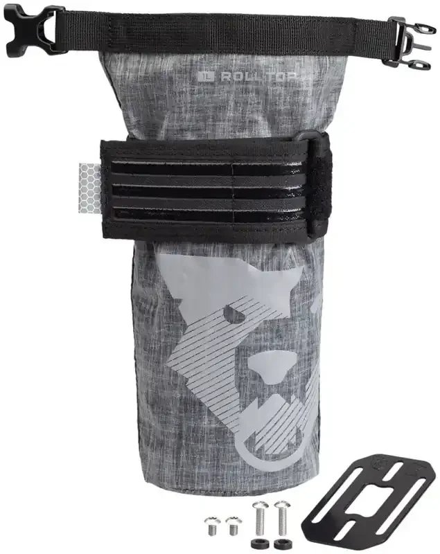Wolf Tooth B-RAD TekLite Roll-Top Bag and Mounting Plate – 1L Black