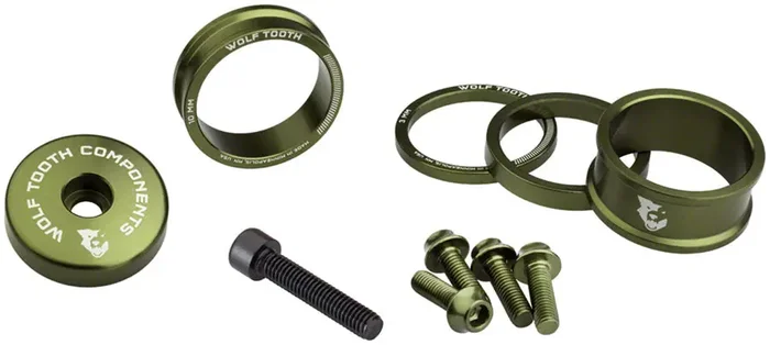 Wolf Tooth BlingKit Headset Spacer Kit 3 510 15mm Olive