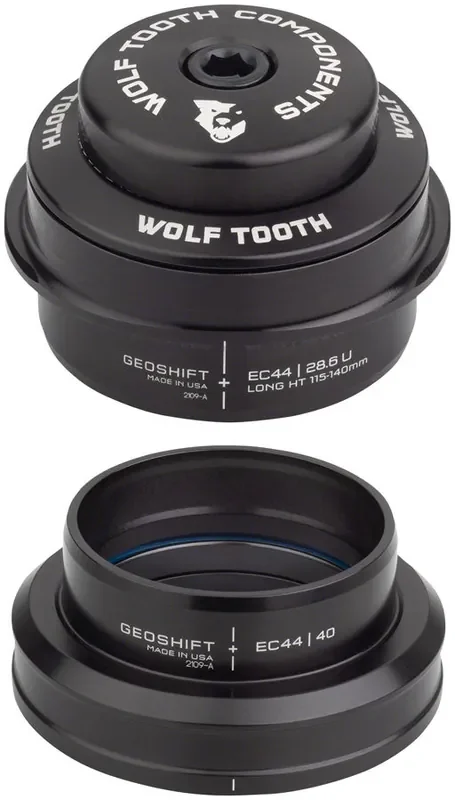 Wolf Tooth GeoShift Performance Angle Headset – 2 Deg Long EC44/EC44 Black