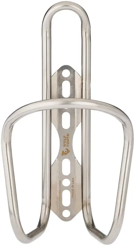 Wolf Tooth Morse Bottle Cage – Stainless Steel Silver