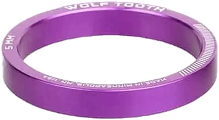 Wolf Tooth Precision Headset Stack Spacer – 5mm Ultraviolet Purple 1 pc.