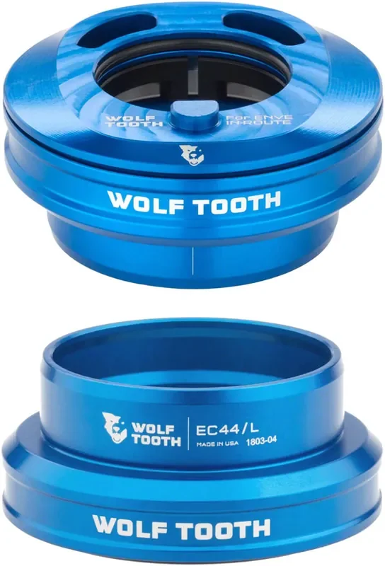 Wolf Tooth Premium Internal Headset – EC44 Upper / EC44 Lower For Enve In-Route System Only Blue