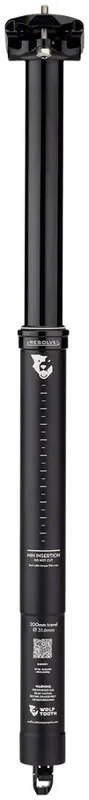 Wolf Tooth Resolve Dropper Seatpost – 31.6 200mm Travel Black Rev 1