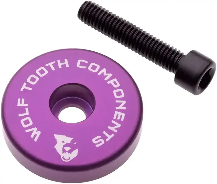 Wolf Tooth Ultralight Stem Cap Integrated 5mm Spacer – 5mm Spacer Ultraviolet Purple