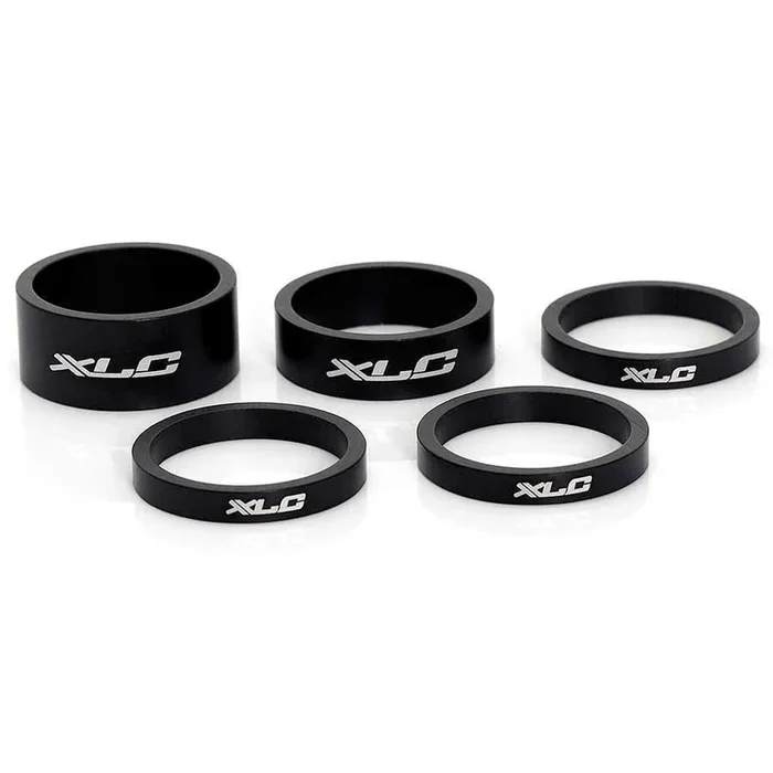 XLC Headset Spacers 1″ 5/Bag Bk